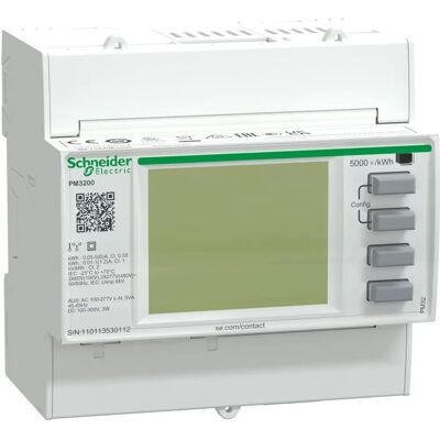 Compteur d'énergie Schneider Electric PM3200 - 3 phases, écran LCD - Publicité Compteur d'énergie Schneider Electric PM3200 - 3 phases, écran LCD - Publicité