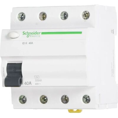 Schneider Electric IDK 4P 40A 300mA Interruptor diferencial Schneider Electric IDK 4P 40A 300mA Interruptor diferencial