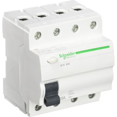 Schneider Electric A9Z06463 - Interrupteur différentiel 4P 63A 300mA AC - Publicité Schneider Electric A9Z06463 - Interrupteur différentiel 4P 63A 300mA AC - Publicité