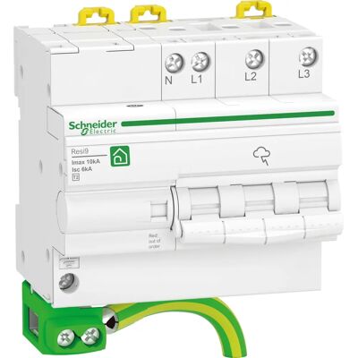 Schneider Electric R9L16710 - Protector de sobretensiones - Tipo 2 - 10kA Máximo Schneider Electric R9L16710 - Protector de sobretensiones - Tipo 2 - 10kA Máximo