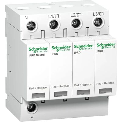 Schneider Electric Überspannungsableiter A9L40600 - Typ 2, 3P+N, 40kA Schneider Electric Überspannungsableiter A9L40600 - Typ 2, 3P+N, 40kA