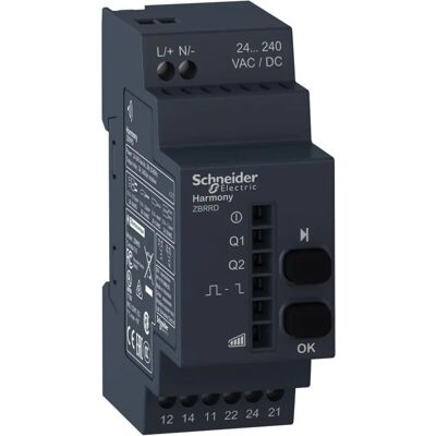 Schneider Electric Harmony - programmierbarer Empfänger - 2 Relais - 24…240V AC/DC - 2 Drucktaster Schneider Electric Harmony - programmierbarer Empfänger - 2 Relais - 24…240V AC/DC - 2 Drucktaster
