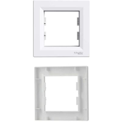 Schneider Asfora Placa Blanca Simple - Tapa de Interruptor Schneider Asfora Placa Blanca Simple - Tapa de Interruptor