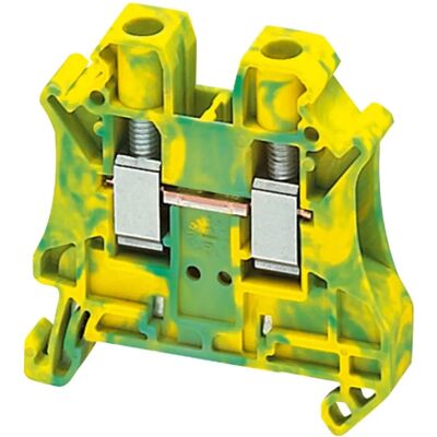 Bornes de terre Schneider Electric - 2 voies, Vert/Jaune, Connection à vis - Publicité Bornes de terre Schneider Electric - 2 voies, Vert/Jaune, Connection à vis - Publicité