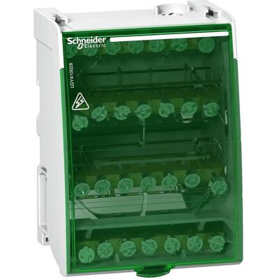 Schneider Electric LGY410028 Verteiler - 4P, 100A, 28 Anschlüsse Schneider Electric LGY410028 Verteiler - 4P, 100A, 28 Anschlüsse