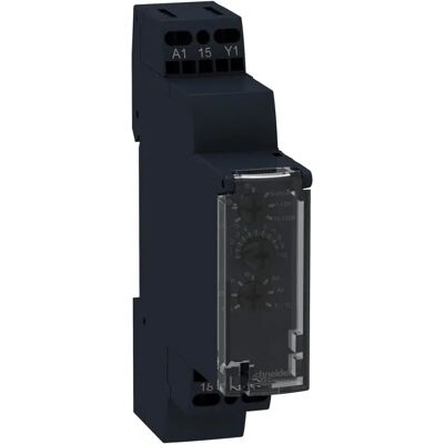 Schneider Electric Temporizador multifunción RE17 - 24V DC/AC - 8A - 2 contactos - Tiempo Schneider Electric Temporizador multifunción RE17 - 24V DC/AC - 8A - 2 contactos - Tiempo