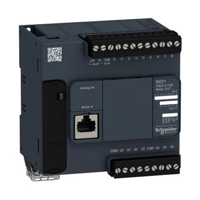 Schneider Electric TM221C16R - SPS - Seriell RS-232/RS-485 - Kompakt - 7 Relais - 9 Digitale Eingänge Schneider Electric TM221C16R - SPS - Seriell RS-232/RS-485 - Kompakt - 7 Relais - 9 Digitale Eingänge