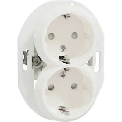 Schneider Electric WDE011122 Steckdose - Doppelsteckdose weiß, 2 Stück - Steckdosenkasten Schneider Electric WDE011122 Steckdose - Doppelsteckdose weiß, 2 Stück - Steckdosenkasten