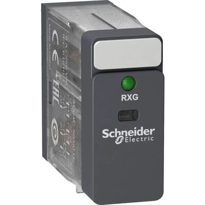 Schneider Electric RXG23B7 - 24V DPDT Relæ - Kompakt, IP40 Schneider Electric RXG23B7 - 24V DPDT Relæ - Kompakt, IP40