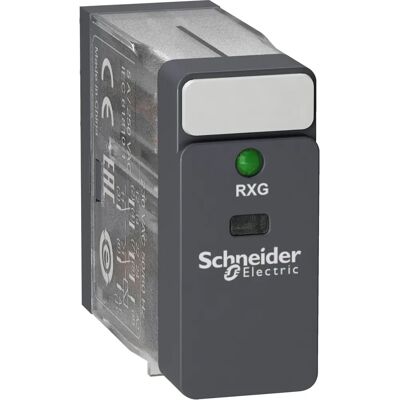 Schneider Electric Relæ - 2-polig DPDT, 230V AC, 5A, Indstik - Relæ Schneider Electric Relæ - 2-polig DPDT, 230V AC, 5A, Indstik - Relæ