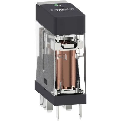 Schneider Electric Relæ - 24V DC, DPDT, 5A Schneider Electric Relæ - 24V DC, DPDT, 5A