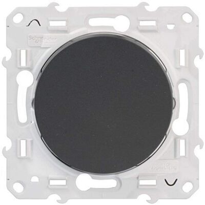 SCHNEIDER ELECTRIC Interrupteur poussoir Odace anthracite - Interrupteur - Cadre en plastique - Commande du relais d'impulsion - Mode de fixation par vis - Publicité SCHNEIDER ELECTRIC Interrupteur poussoir Odace anthracite - Interrupteur - Cadre en plastique - Commande du relais d'impulsion - Mode de fixation par vis - Publicité