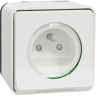 Schneider Electric MUREVA Styl Blanc IP55 - Bouton poussoir - Publicité Schneider Electric MUREVA Styl Blanc IP55 - Bouton poussoir - Publicité