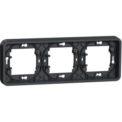 Schneider Electric Mureva Styl 3X Base Horizontal Empotrada Color Antracita - Marco de Pared Schneider Electric Mureva Styl 3X Base Horizontal Empotrada Color Antracita - Marco de Pared