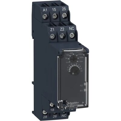 Relais temporisateur Schneider Electric - 0,05s-10min - 24-240V AC/DC - 2c/o - RE22R2KMR - Publicité Relais temporisateur Schneider Electric - 0,05s-10min - 24-240V AC/DC - 2c/o - RE22R2KMR - Publicité