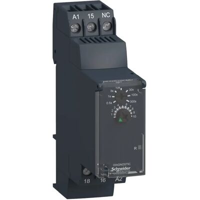 Schneider Electric Temporizador RE22 - Relé de tiempo - 0.05-300s - Carril DIN Schneider Electric Temporizador RE22 - Relé de tiempo - 0.05-300s - Carril DIN