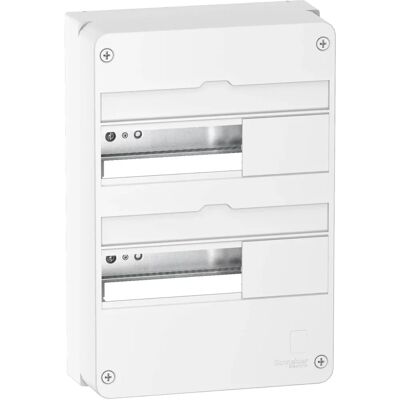 Boîtier en saillie Resi9 Schneider Electric - 2 rangées, 13 modules - Publicité Boîtier en saillie Resi9 Schneider Electric - 2 rangées, 13 modules - Publicité