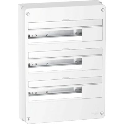Caja empotrada Resi9 de Schneider Electric - 3 Filas, 54 Módulos - Distribución eléctrica Caja empotrada Resi9 de Schneider Electric - 3 Filas, 54 Módulos - Distribución eléctrica