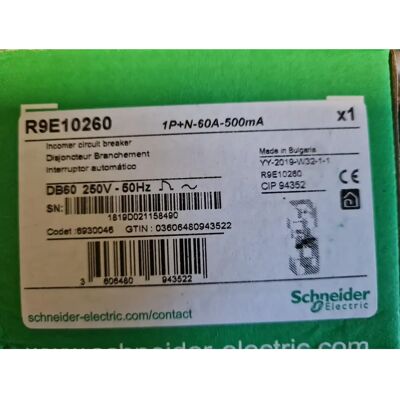 Schneider R9E10360 Disjoncteur - Poles 1P+N, 500mA, Type A, IP20 - Publicité Schneider R9E10360 Disjoncteur - Poles 1P+N, 500mA, Type A, IP20 - Publicité