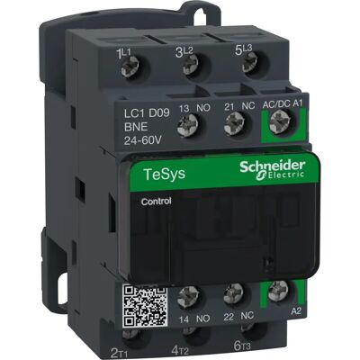 Schneider Electric LC1D09BNE - Leistungsschütz - 3-polig - 24-60V AC/DC - 4kW Schneider Electric LC1D09BNE - Leistungsschütz - 3-polig - 24-60V AC/DC - 4kW