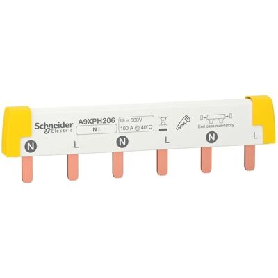 Schneider Electric - A9XPH206 - 1P+N - 6 TE - Phasenschiene Schneider Electric - A9XPH206 - 1P+N - 6 TE - Phasenschiene