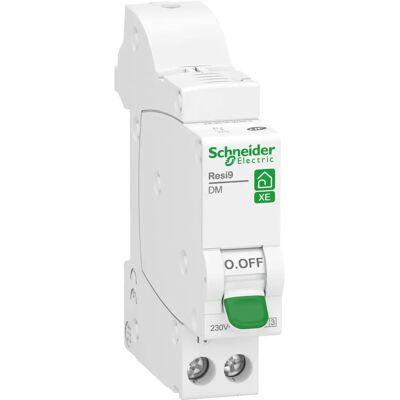 Schneider R9EFD632 RESI9 XE - Interruptor modular - 1P+N 32A curva D Schneider R9EFD632 RESI9 XE - Interruptor modular - 1P+N 32A curva D