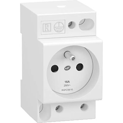 Connecteur modulaire DIN blanc 16A Schneider Electric - Publicité Connecteur modulaire DIN blanc 16A Schneider Electric - Publicité