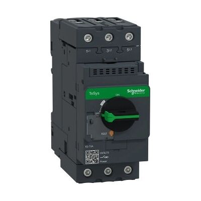 Interruptor de protección de motor Schneider Electric GV3L - 3P 73A - Verde, Gris Interruptor de protección de motor Schneider Electric GV3L - 3P 73A - Verde, Gris
