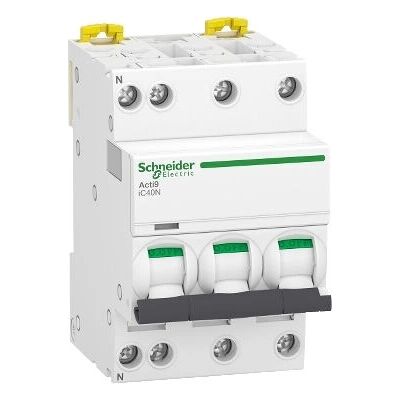 Interruptor automático Schneider Electric iC40N - 3P+N, 10A, IP20/IP40 Interruptor automático Schneider Electric iC40N - 3P+N, 10A, IP20/IP40
