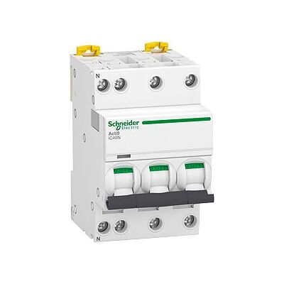 Interruptor automático Schneider Electric Clario iC40 - Tipo C, 3LN Interruptor automático Schneider Electric Clario iC40 - Tipo C, 3LN