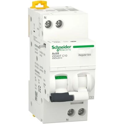 Schneider Electric Acti9 iDD40T - Disjoncteur différentiel - 16A, Type C, 30mA, 4500A, Montage sur rail DIN - Publicité Schneider Electric Acti9 iDD40T - Disjoncteur différentiel - 16A, Type C, 30mA, 4500A, Montage sur rail DIN - Publicité