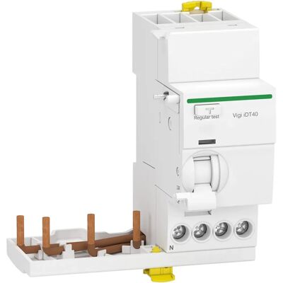 Schneider Electric - Acti9 iDT40 - Interruptor diferencial - 40A 30mA Tipo A - 3P+N Schneider Electric - Acti9 iDT40 - Interruptor diferencial - 40A 30mA Tipo A - 3P+N