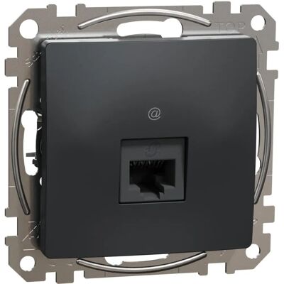 Schneider Electric - SDD114458 - Svart Antacit - RJ45 RJ11 - Vägguttag Schneider Electric - SDD114458 - Svart Antacit - RJ45 RJ11 - Vägguttag