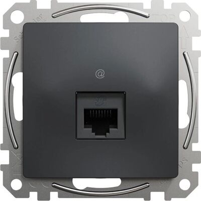 Schneider Electric Sedna Design RJ45 Kat 6 UTP Schwarz Anthrazit - Computereinschluss Schneider Electric Sedna Design RJ45 Kat 6 UTP Schwarz Anthrazit - Computereinschluss