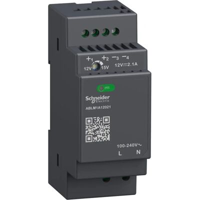 Alimentatore Schneider Electric Modicon 12V 25W - Guida DIN - Compatto Alimentatore Schneider Electric Modicon 12V 25W - Guida DIN - Compatto