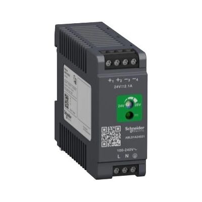Transformador de alimentación Schneider Electric ABLS1A24021 - 24V DC, 50W, Montaje en riel DIN Transformador de alimentación Schneider Electric ABLS1A24021 - 24V DC, 50W, Montaje en riel DIN