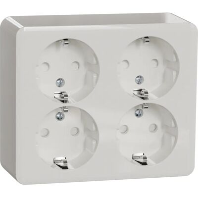 Schneider Electric WDE016088 Vägguttag - Ytmontering, 16A, Vit Schneider Electric WDE016088 Vägguttag - Ytmontering, 16A, Vit