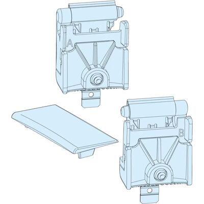 Schneider PrismaSeT P G 2er Scharnierset - Frontplatte - Kit de bisagra Schneider PrismaSeT P G 2er Scharnierset - Frontplatte - Kit de bisagra