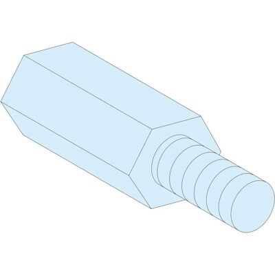 Schneider Electric - PrismaSeT-P LVS03186 - hexagonal M5 - Höhe 23 mm - Spacer Schneider Electric - PrismaSeT-P LVS03186 - hexagonal M5 - Höhe 23 mm - Spacer