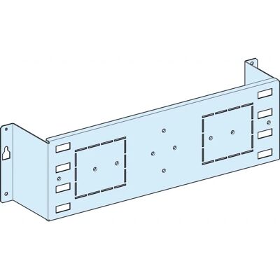 Schneider PrismaSeT-G - Horizontale montageplaat, 3 modules, grijs Schneider PrismaSeT-G - Horizontale montageplaat, 3 modules, grijs