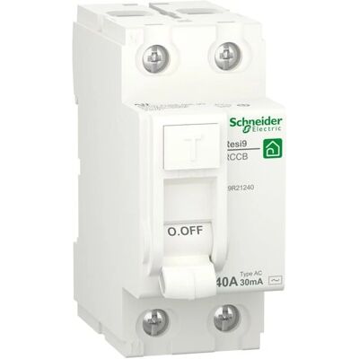 Schneider Electric R9R21240 - Interruttore differenziale - 2P, 40A, 30mA Schneider Electric R9R21240 - Interruttore differenziale - 2P, 40A, 30mA