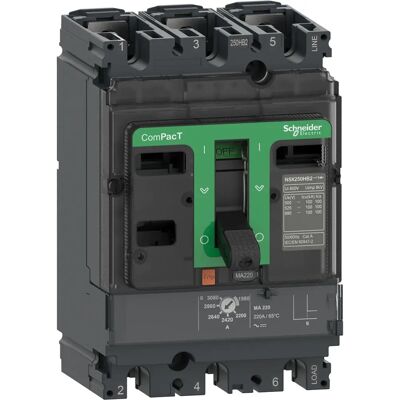 Interruptor compacto Schneider C10F3MA007 - Tipo A, 3-5 módulos Interruptor compacto Schneider C10F3MA007 - Tipo A, 3-5 módulos