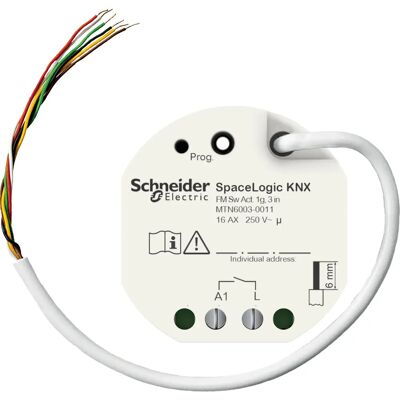 Schneider Electric MTN6003-0011 SpaceLogic KNX-aktuator - 1-gang, UP, 3 binære indgange - Elektrisk aktuator Schneider Electric MTN6003-0011 SpaceLogic KNX-aktuator - 1-gang, UP, 3 binære indgange - Elektrisk aktuator