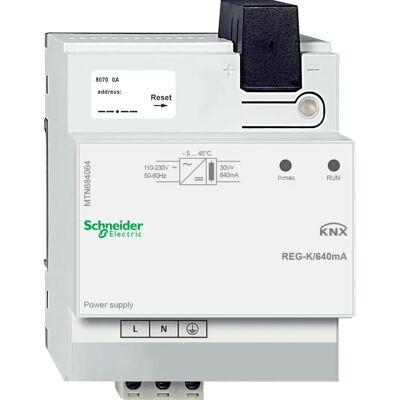 Strömförsörjning Schneider Electric MTN684064 - KNX, 640mA, Ljusgrå Strömförsörjning Schneider Electric MTN684064 - KNX, 640mA, Ljusgrå