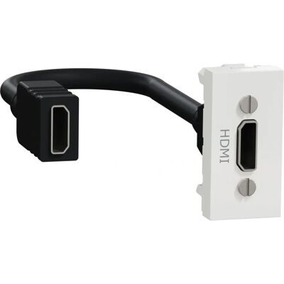 Schneider Electric NU343018 - Tomada HDMI - Branca - Direita - Série Unica Schneider Electric NU343018 - Tomada HDMI - Branca - Direita - Série Unica
