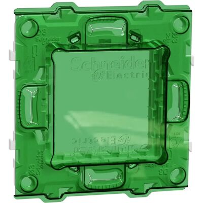Support Unica de Schneider - Support de fixation 2 modules avec protection chantier - Plastique - Publicité Support Unica de Schneider - Support de fixation 2 modules avec protection chantier - Plastique - Publicité