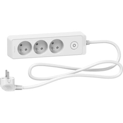 Przedłużacz Schneider Electric - 3 gniazda, 1.5m Biały Przedłużacz Schneider Electric - 3 gniazda, 1.5m Biały