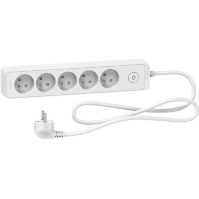 Schneider Electric ST9351W Steckdosenleiste - Überspannungsschutz, 5 Steckdosen, 1,5 m Weiß Schneider Electric ST9351W Steckdosenleiste - Überspannungsschutz, 5 Steckdosen, 1,5 m Weiß