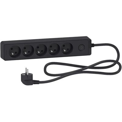 Multipresa Schneider Electric Odace Protezione da sovratensioni 5 prese 1,5m Nera - Power Strip Multipresa Schneider Electric Odace Protezione da sovratensioni 5 prese 1,5m Nera - Power Strip