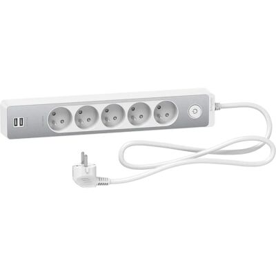 Schneider Electric ST935U1WA Listwa z 5 gniazdami - Biały Schneider Electric ST935U1WA Listwa z 5 gniazdami - Biały
